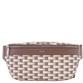 Geometric Pattern Leather Belt Bag
