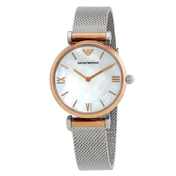 Gianni TBar Retro Quartz White Mother of Pearl Dial Watch AR2067