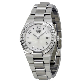 Glam Sport Mother of Pearl Dial Stainless Steel Watch T0432101111701