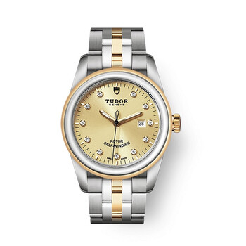 Glamour Automatic Diamond Champagne Dial Watch