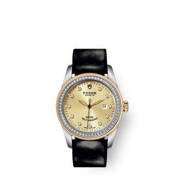 Glamour Date Automatic Diamond Champagne Dial Watch