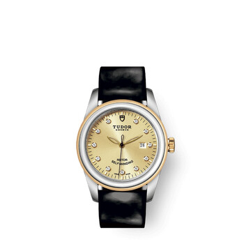 Glamour Date Automatic Diamond Champagne Dial Watch