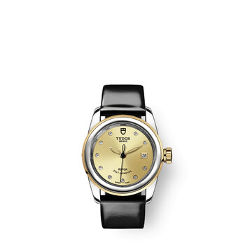 Glamour Date Automatic Diamond Champagne Dial Watch