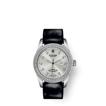 Glamour Date Automatic Diamond Silver Dial Watch