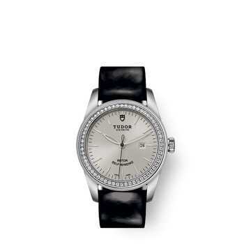 Glamour Date Automatic Diamond Silver Dial Watch