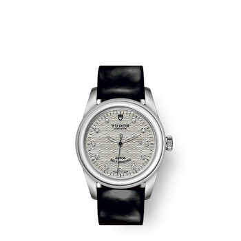 Glamour Date Automatic Diamond Silver Dial Watch