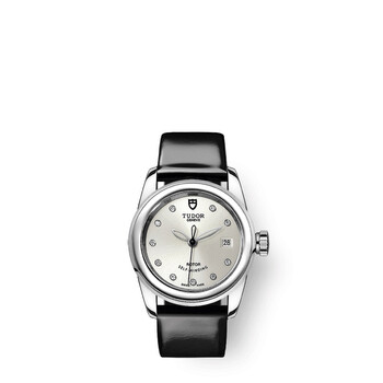 Glamour Date Automatic Diamond Silver Dial Watch