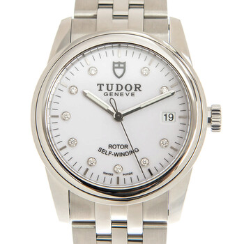 Glamour Date Automatic Diamond White Dial Watch 550006805010DIWT