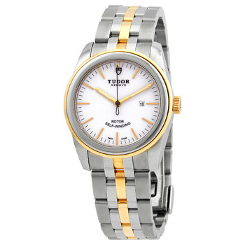 Glamour Date Automatic White Dial Watch