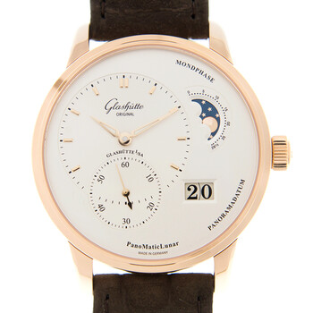 Glashutte PanoMaticLunar Automatic Silver Dial Watch
