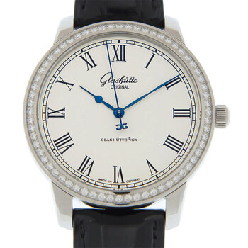 Glashutte Senator Automatic Diamond White Dial Watch