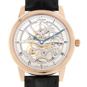 Glashutte Senator Hand Wind Silver Dial Watch