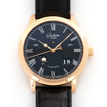 Glashutte Senator Perpetual Automatic Black Dial Watch