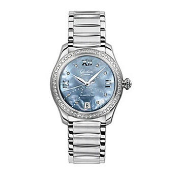 Glashutte Serenade Blue Mother Of Pearl Dial Watch
