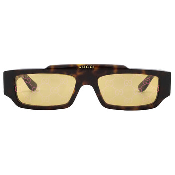 Gold Logo Browline Sunglasses GG1592S 002