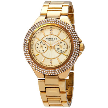 Gold Tone Dial Multifunction Watch AK789YG