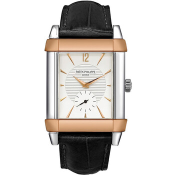 Gondolo Silver Dial Black Leather Watch 5111PR001