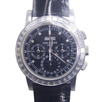 Grand Complications Mechanical Perpetual Chronograph Diamond Black Dial Watch 5971P001