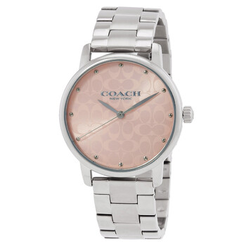 Grand Quartz Pink Dial Watch  Strap Gift Set
