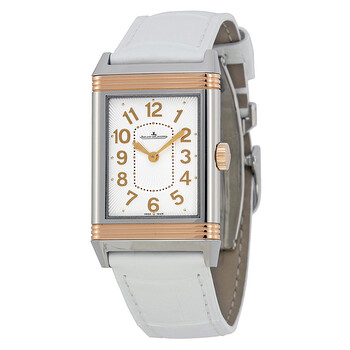 Grande Reverso Lady Ultra Thin Silver Dial White Leather Watch Q3204420