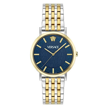 Greca Slim Quartz Blue Dial Watch VE8Q00424