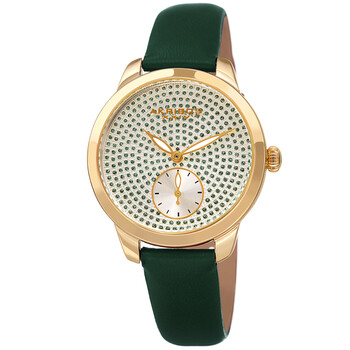Green Dial Green Leather Watch AK1089GN