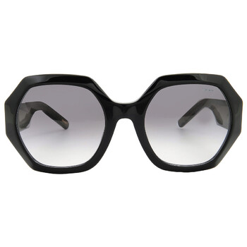 Grey Gradient Geometric Sunglasses SCH362M 0BLK