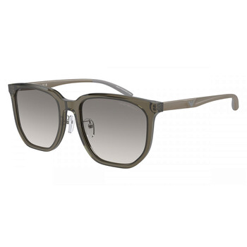 Grey Gradient Mirror Silver Square Sunglasses EA4215D 50296I