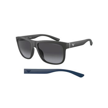 Grey Gradient Square Sunglasses EA4182U 54378G