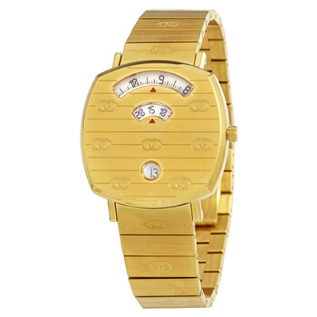 Grip Quartz White Dial Yellow Goldtone Watch YA157403