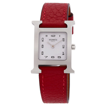 H Hour Quartz White Dial Watch 040891WW00