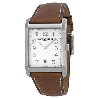 Hampton White Dial Brown Leather Watch