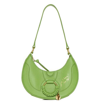 Hana HalfMoon Leather Shoulder Bag