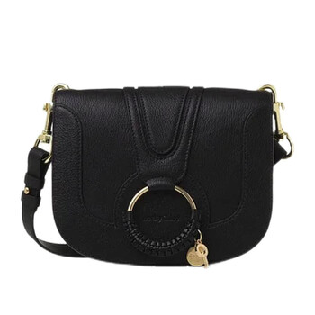 Hana Leather Shoulder Bag  Black