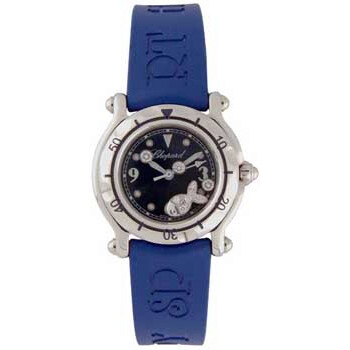 Happy Beach Diamond Fish Steel Dark Blue Mini Watch