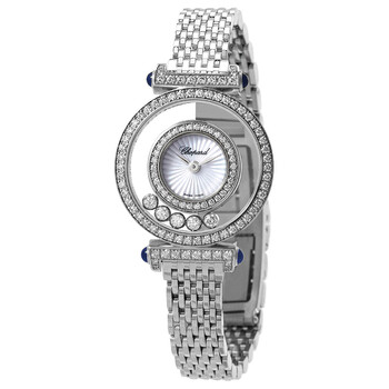 Happy Diamonds 18kt White Gold Quartz Silver Dial Watch