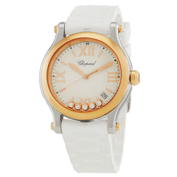 Happy Sport 18kt Rose Gold  Steel Case Watch
