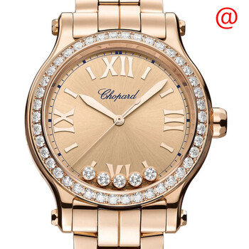 Happy Sport Automatic Chronometer Diamond Gold Dial Watch