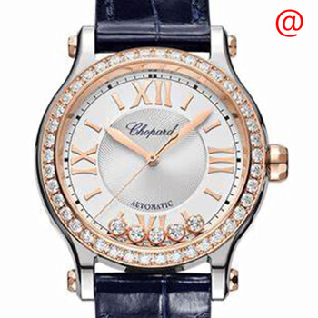 Happy Sport Automatic Chronometer Diamond Silver Dial Watch