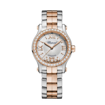 Happy Sport Automatic Diamond Silver Dial Watch