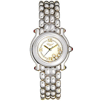 Happy Sport Diamond 18kt White Gold Watch