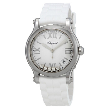 Happy Sport Diamond White Matte Dial Watch