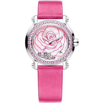 Happy Sport La Vie En Rose Pink Mother of Pearl Dial Sapphire Watch