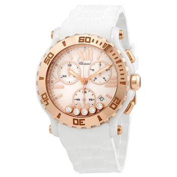 Happy Sport Round Mother of Pearl Chronograph Watch