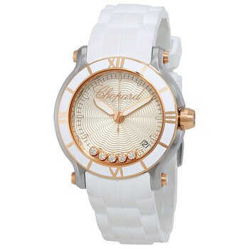 Happy Sport Silvertone Guilloche Dial Watch