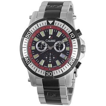 Hawk Date Black Dial Chronograph Stainless Steel Watch SC5H2040074