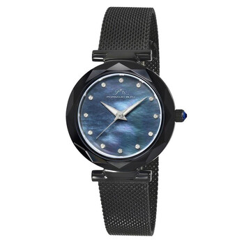 Hazel Quartz Black Dial Watch 1272CHAS
