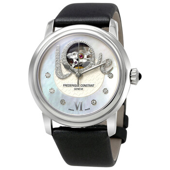 Heart Beat Mother of Pearl Diamond Dial Watch FC310LHB2P6