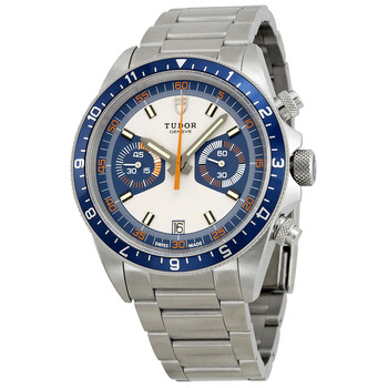 Heritage Chronograph Blue and Silver Dial Watch 70330B95740