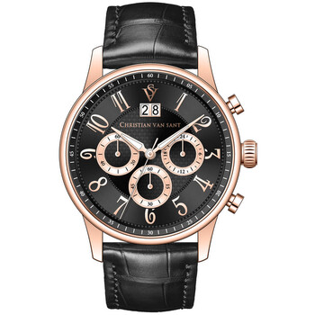 Heritage Chronograph Quartz Black Dial Watch CV3944